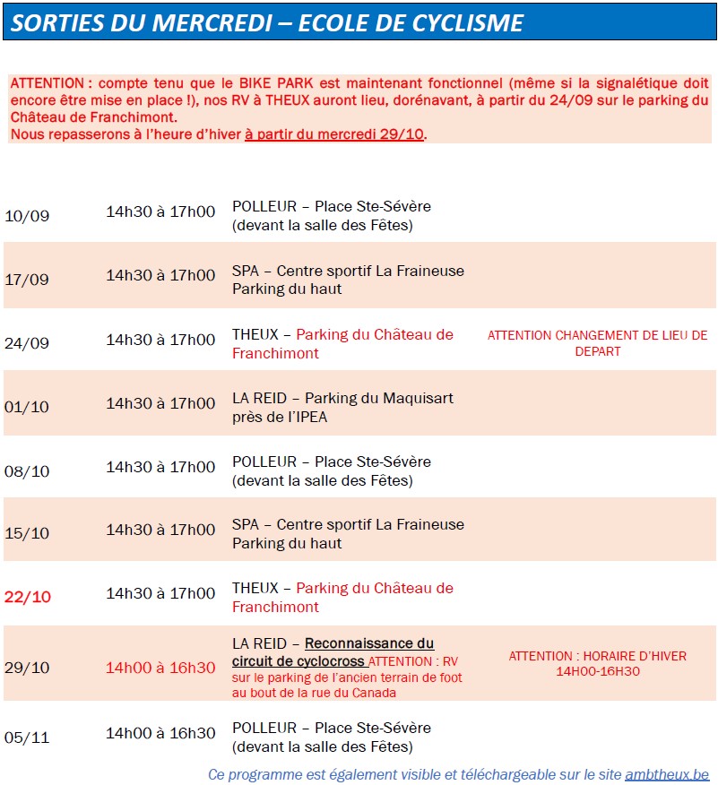 AMB Theux programme - photo 4