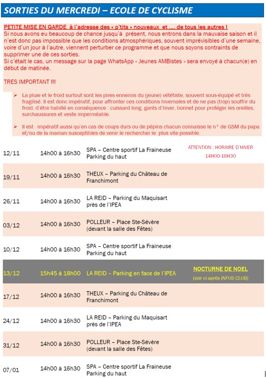 AMB Theux programme - photo 4