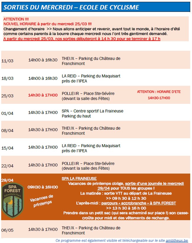 AMB Theux programme - photo 4