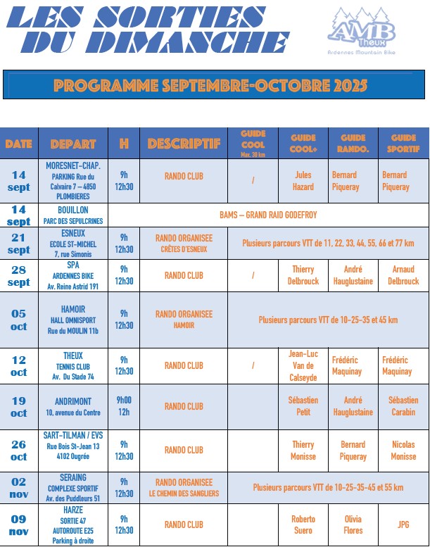 AMB Theux programme - photo 5