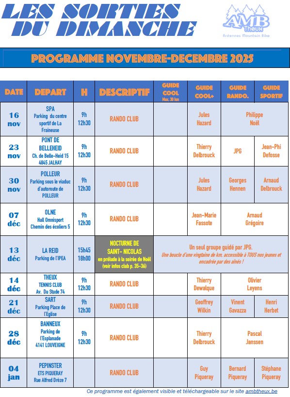 AMB Theux programme - photo 5