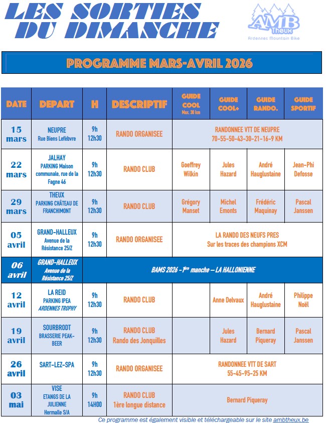 AMB Theux programme - photo 5